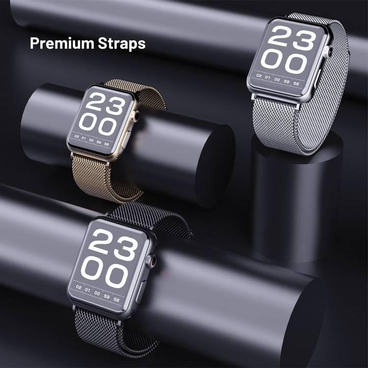 Porodo iGuard Steel Mesh Watch Band For Apple Watch 42/44/45mm - Silver