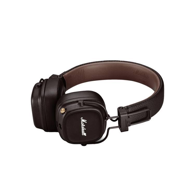 Marshall MAJORIVBT-BR Major IV Foldable Bluetooth Over Ear Headphones, Wireless Active Noise Cancelling Bluetooth Headphones - Brown