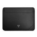 CG Mobile Guess GUCS16PSATLK Saffiano Computer Sleeve with Metal Triangle Logo 16" Protection Bag for or Macbook / Laptop up to 16 inches - Black