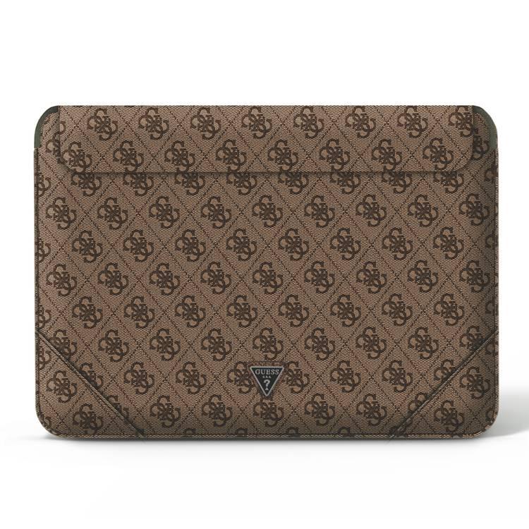 CG Mobile Guess GUCS14P4TW  4G Uptown PU Computer Sleeve with Metal Triangle Logo 14" Protection Bag for or Macbook / Laptop up to 14 inches, Suitable for Outdoor - Brown