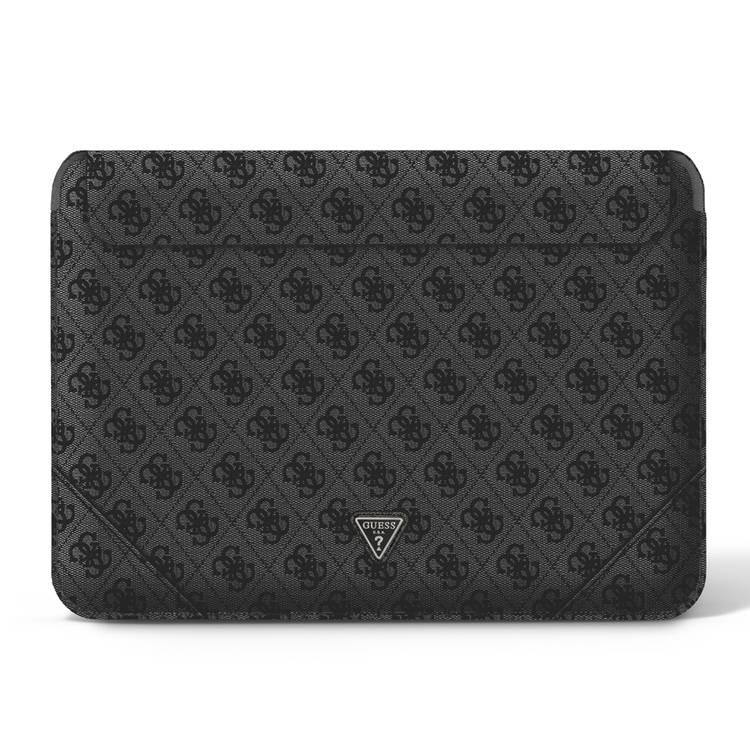 CG Mobile Guess GUCS16P4TK  4G Uptown PU Computer Sleeve with Metal Triangle Logo 16" Protection Bag for or Macbook / Laptop up to 16 inches, Suitable for Outdoor - Black