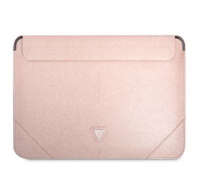 CG Mobile Guess GUCS14PSATLP Saffiano Computer Sleeve with Metal Triangle Logo 14" Protection Bag for or Macbook / Laptop up to 14 inches - Pink