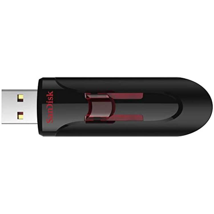 ذاكرة فلاش USB سانديسك يو اف ام USB 64 جيجا كروزر جلايد 3.0 64 جيجا USB 3.0 (3.1 الجيل الاول) USB A لون اسود، احمر