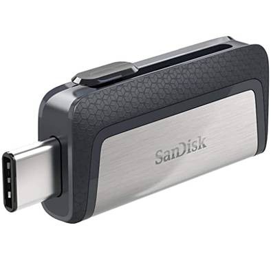 SanDisk - SDDDC2-128G-G46 128GB Ultra Dual Drive USB Type-C - USB-C, USB 3.1 - SDDDC2-128G-G46 - Gray