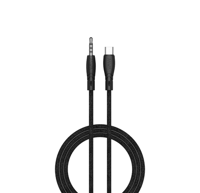 Pawa PW-12BDCTOAUX-BK Nylon Braided Type-C to 3.5mm Audio Cable 1.2m/4ft All the USB-C smartphone phones are compatible with this cable - Black