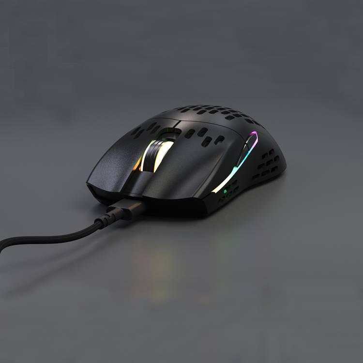 Keychron M1 Optical Wired Gaming Mouse PMW3389 Sensor 16,000 DPI, 68g Ultra-Lightweight, On-Board Memory, RGB Backlit, PC / Mac- Black