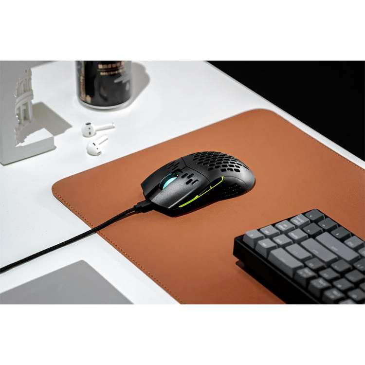 Keychron M1 Optical Wired Gaming Mouse PMW3389 Sensor 16,000 DPI, 68g Ultra-Lightweight, On-Board Memory, RGB Backlit, PC / Mac- Black