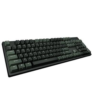 Durgod Taurus K310 Mechanical Gaming Keyboard - 104 Keys - Double Shot PBT - NKRO - USB Type C, compatibility with Mac & Windows, Brown Switch - Black/Dark Green