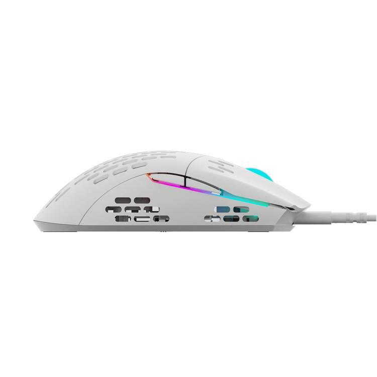 Keychron M1 Optical Wired Gaming Mouse PMW3389 Sensor 16,000 DPI, 68g Ultra-Lightweight, On-Board Memory, RGB Backlit, PC / Mac - White