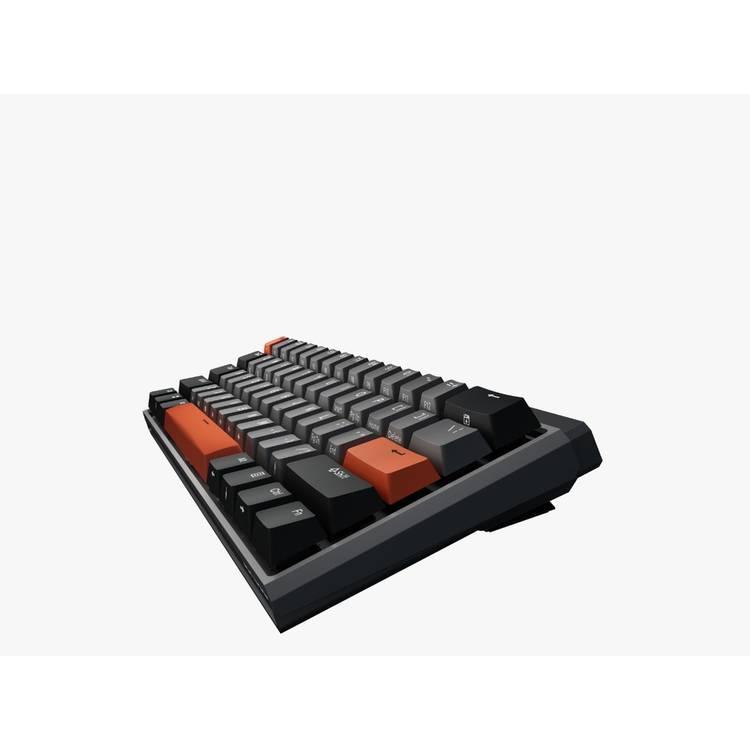 Durgod K330W Gateron Crystal Mechanical Wireless Keyboard Doubleshot PBT Profile, compatibly with Mac & Windows, Red Switch  - Black/Gray/Orange