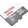 SanDisk Ultra 16 GB microSDHC Class 10 Memory Card up to 48 Mbps - White/Grey