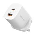 Porodo Quick Charger Power Adapter 33W PD GaN - White