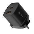 Porodo Quick Charger Power Adapter 33W PD GaN - Black