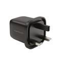 Powerology Ultra-Quick 32W GaN Charger 20W PD & Includes 1.2m/4Ft USB-C to Lightning Cable, built in safeguard, super compact - Black