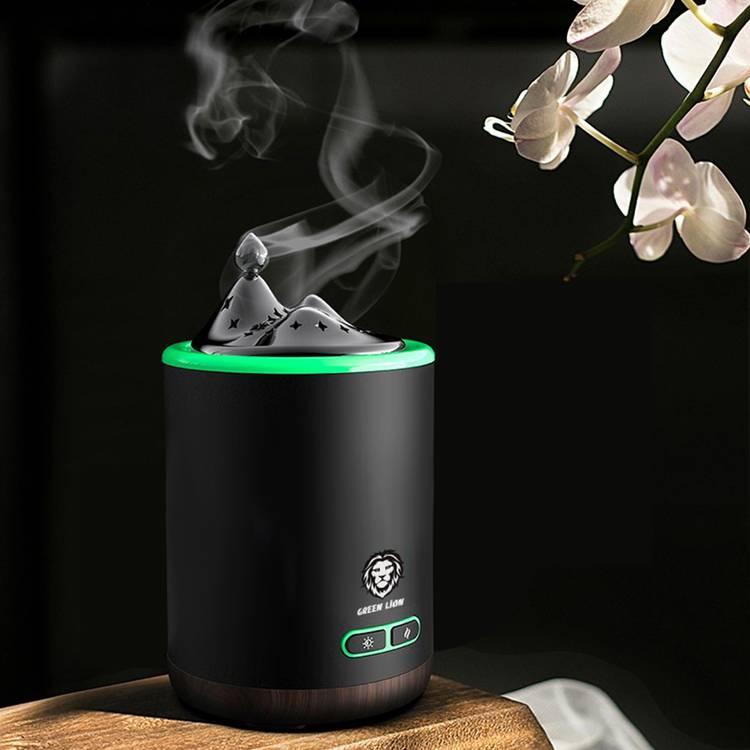 Green Lion GNSBKURMIBK Smart Bakhour Mini Portable Incense Burner with Light, Universal, external use - Black