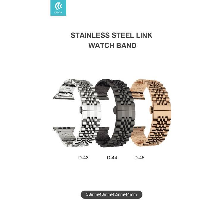 Devia Stainless Steel Link Watch Band 38/40mm - Rose Gold