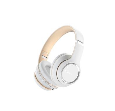 Devia Kintone Series Wireless Headset, Hands-Free Calling, HIFI Sound Quality, Subwoofer Switch Button, Portable Folding Bluetooth Headphone - White