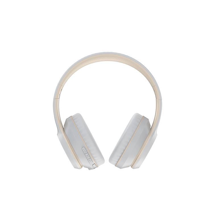 Devia Kintone Series Wireless Headset, Hands-Free Calling, HIFI Sound Quality, Subwoofer Switch Button, Portable Folding Bluetooth Headphone - White