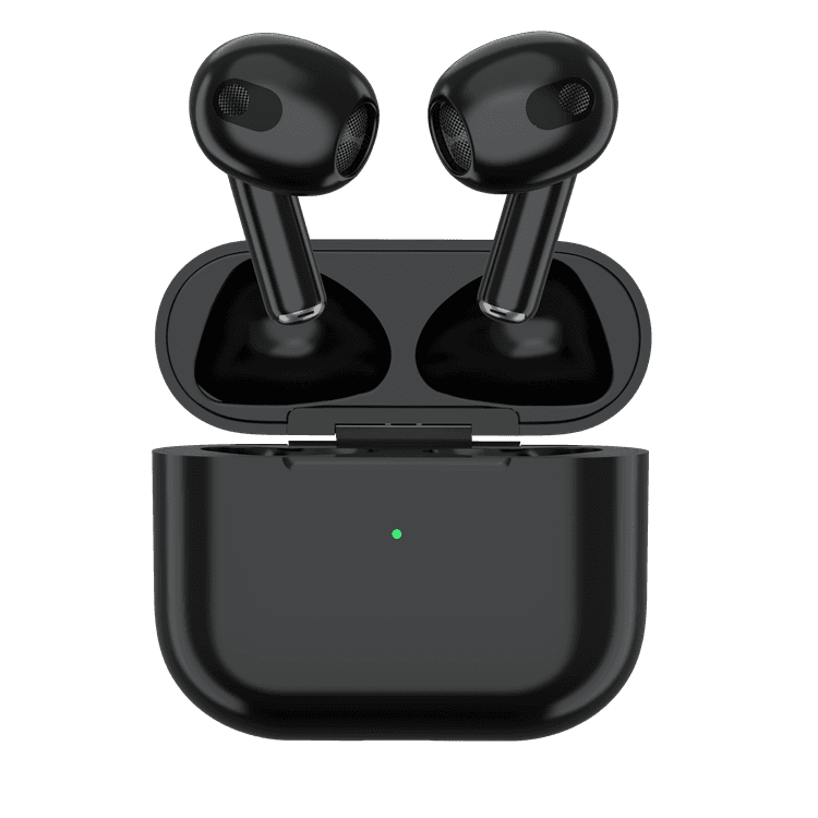 Green Lion True Wireless Earbuds 3 with Smart Touch Control | Pure Sound Base | IPX5 Waterproof |  Free Silicone Protective Case | Wireless Charging Compatible - Black