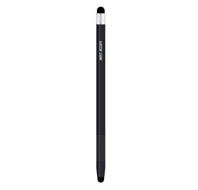 Green Lion GNPSPENBK Passive Stylus Pen, free cap, smooth writing, sensitive response, aluminum Rod  - Black