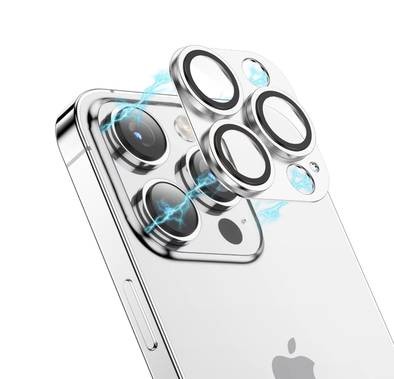 Green Lion Camera Lens Pro Aluminum Protector for iPhone 13 Pro/Pro Max, Scratch & Explosion-proof - Silver