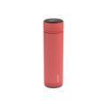 Porodo Smart Water Bottle Cup With Temperature Indicator, Up to 12 Hours of Thermal Insulation, Sports Drink Flasks, 500ml, Touch Sensitive Display, Non-Slip Base, 17 Oz - Red