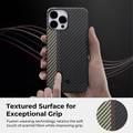 PITAKA Magnetic Phone Case for iPhone 13 Pro [Fusion Weaving MagEZ Case 2] MagSafe Compatible Aramid Fibre Slim Fit and Lightweight Phone Cover with 3D Grip Touch - Overture