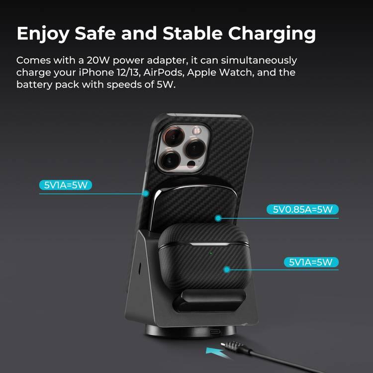 PITAKA MagEZ Slider + Power Dongle 3 in 1 Wireless Charger