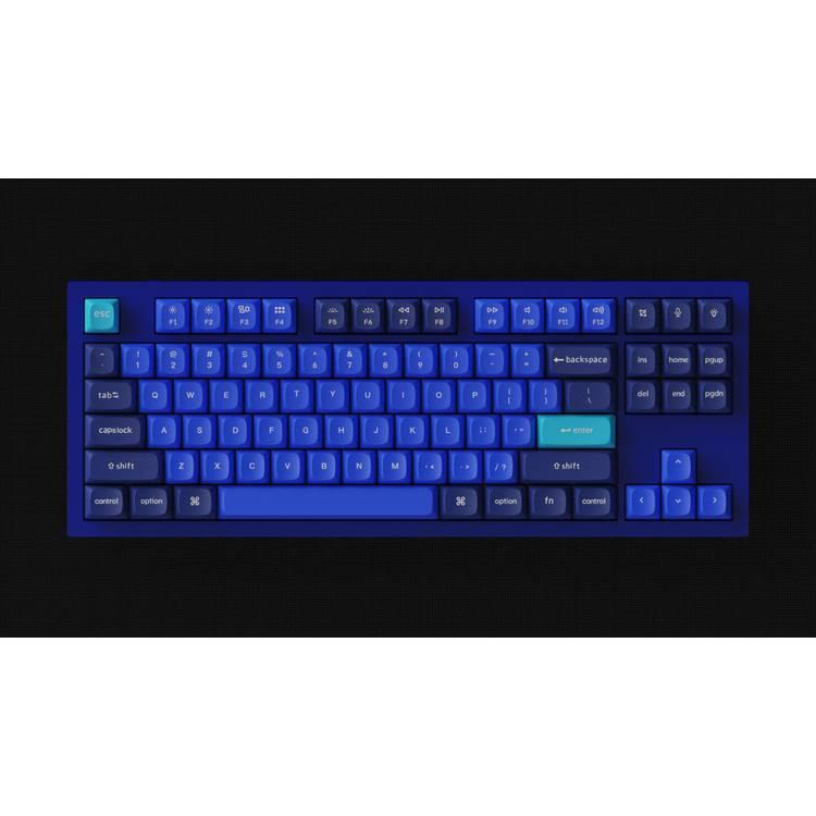 كي كرون Q3 QMK مفتاح بني قابل للتبديل السريع حسب الطلب Gateron G-PRO لوحة مفاتيح ميكانيكية مجمعة بالكامل RGB - أزرق داكن