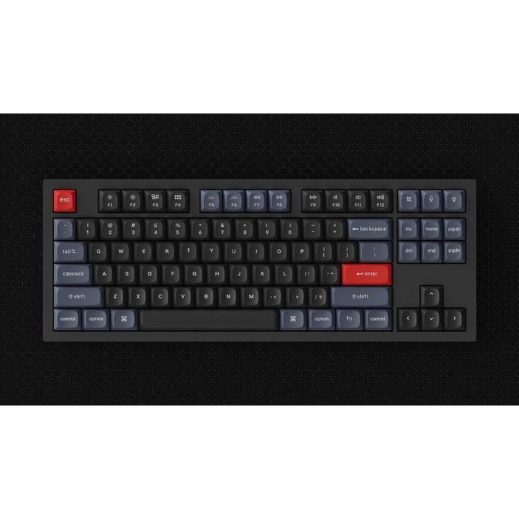 كي كرون Q3-C1 لوحة مفاتيح ميكانيكية مخصصة مفتاح أحمرGateron G-PRO القابل للتبديل السريع مجمعة بالكامل RGB - أسود كربوني