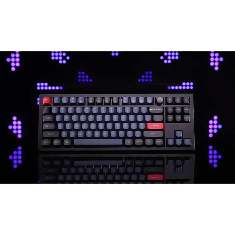 Keychron Q3 QMK Custom HotSwappable Gateron G-PRO  Red Switch Mechanical  Keyboard Full Assembled RGB with Knob - Carbon Black