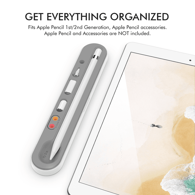 Ahastyle ABS Storage Box With Magnetic, Compatible with Apple Pencil 1&2 - White