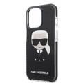 karl Lagerfeld Shockproof TPE Ikonik Case with Black Outline compatible with iPhone 13 Pro - Black