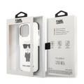 karl Lagerfeld Shockproof TPE Ikonik Case with Black Outline compatible with iPhone 13 Pro - White