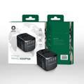 Green Lion Universal Travel Adapter  ( 4 USB Port ) 5V 4.5A , Universa , 4500mh - Black