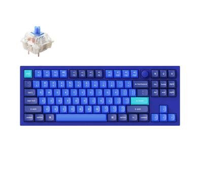 Keychron Q3 QMK Custom Hot-Swappable Gateron G-Pro Keyboard With RGB, Knob And Blue Switch - Navy Blue