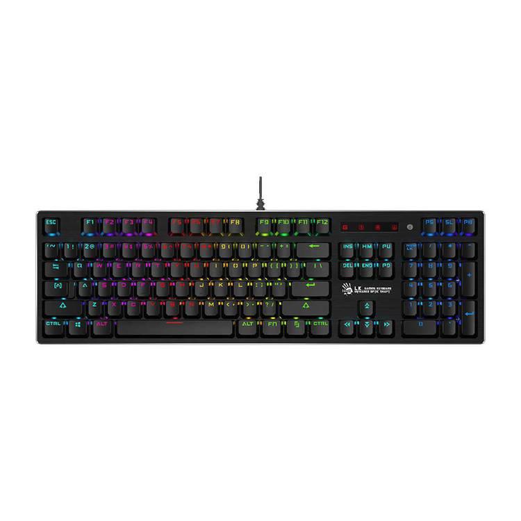 Bloody B820R Light Strike RGB Animation Gaming Keyboard, Linear and Smooth, Ultra Durable - Black 