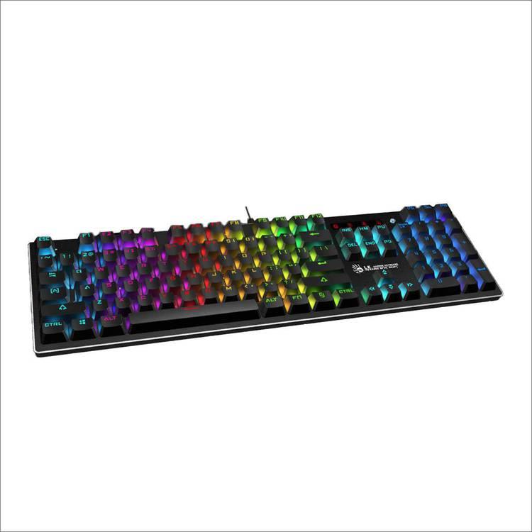 بلودي B820R لوحة مفاتيح الألعاب لايت سترايك RGB أنميشن ، خطية وسلسة ، فائقة التحمل - أسود