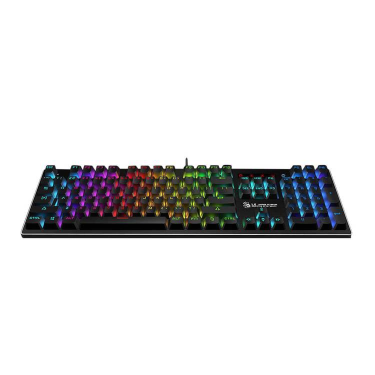 Bloody B820R Light Strike RGB Animation Gaming Keyboard, Linear and Smooth, Ultra Durable - Black