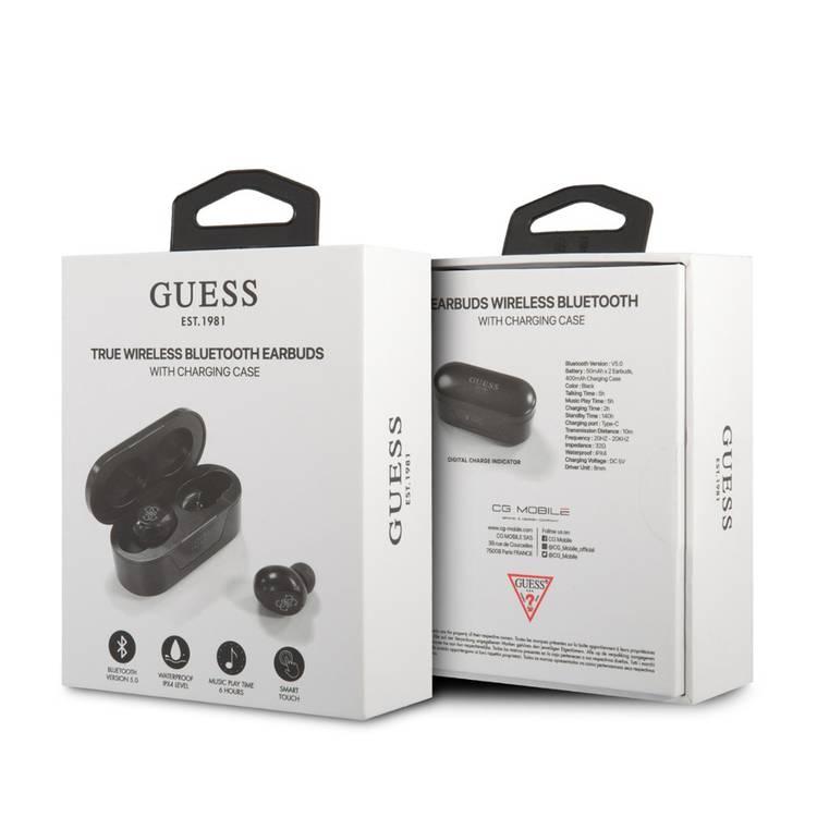 سي جي موبايل جيس GUTWST31EK سماعات أذن رقمية نسخة بلوتوث 5 ، شعار عالمي ، مقاومة للماء - أسود