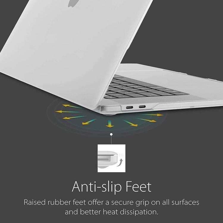 Moshi MSHI-H-124901 iGlaze Hardshell Case for MacBook Pro 16, Ultra Slim & Lightweight, Anti-Shock Anti Scratch, Raised Rubber feet, Air Flow design - Stealth Clear
