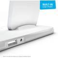 ZENS ZE-DC06B Dual Aluminium Wireless Charger & DOCK 20W, charges three devices, Ultra thin design - White