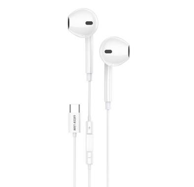 Green Lion GNSTEARTCWH Stereo Earphones with Type-C Connector, high quality sound - White