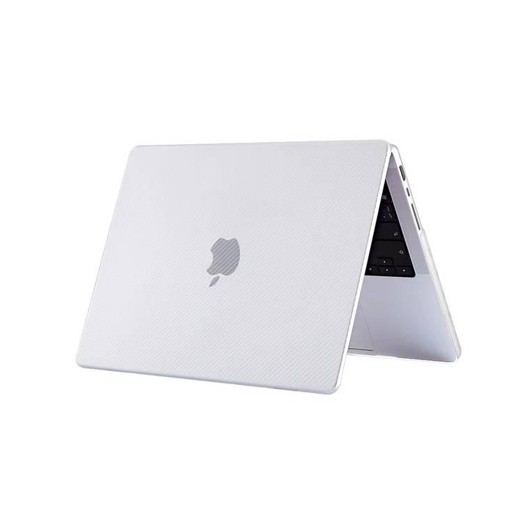 Green Carbon Fiber Grain Ultra-Slim HardShell Case, Compatible with Macbook Air 13"   - Clear