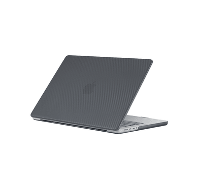 Green Lion Carbon Fiber Grain Ultra-Slim HardShell Case, Compatible with Macbook Pro 14"  - Black
