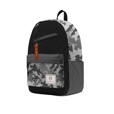 Habitu Polyester Backpack - Gray