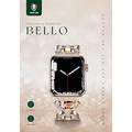 Green Lion Bello Cyrstal Strap for Apple Watch 42/44/45MM, Suitable Size, Unique Design - Black
