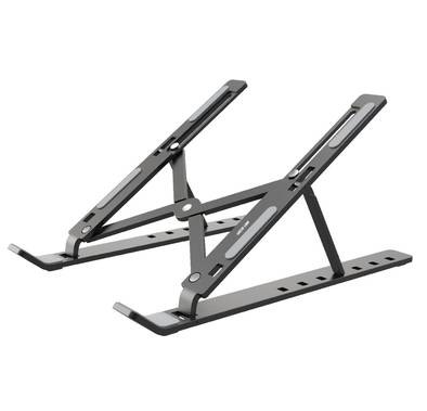 Green Lion X-Foldable Laptop Stander, Full Metal, Anti-Slip, Triangle Stand - Space Grey