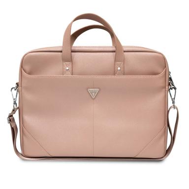Guess Saffiano Bag With Hot Stamp - Pink