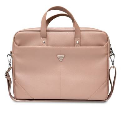 Guess Saffiano Bag With Hot Stamp - Pink